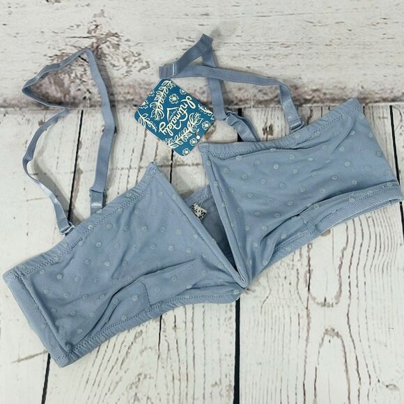 Free People Intimately Bandeau Bra X-Small Sierra Convertible Stretch Light Blue - Picture 2 of 12